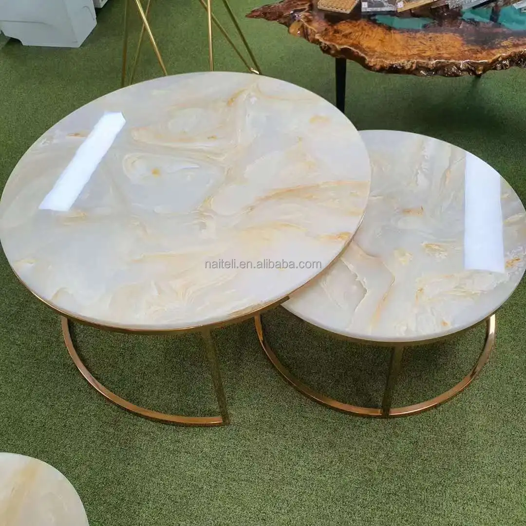 Artificial marble stone dining table commercial restaurant bar counters for sale