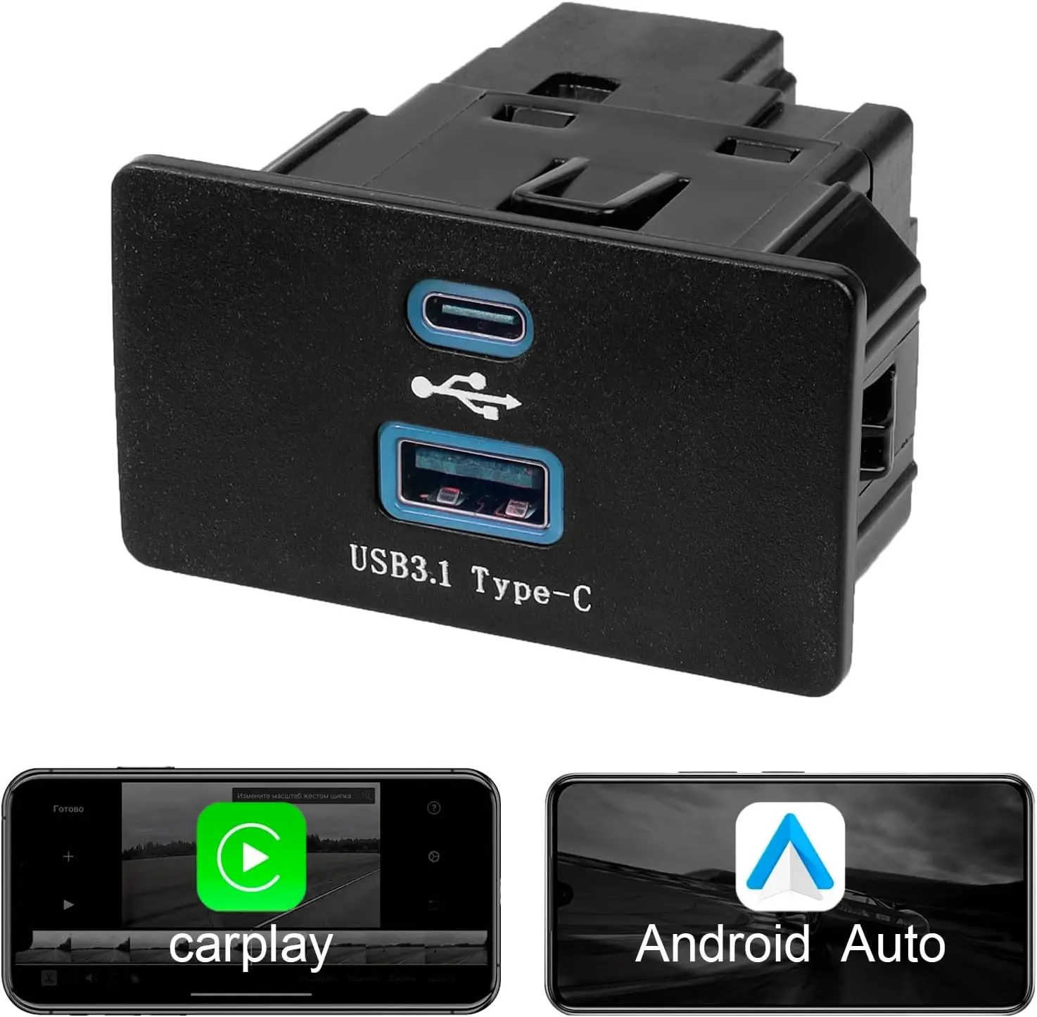 Ford SYNC 3 USB-C Hub Stand Dual USB Interface Module Upgrade USB Type - C Module To Version 3.4
