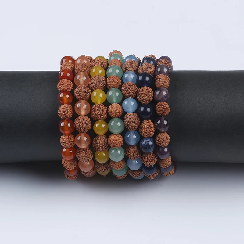 Rudraksha beads tassel necklace 108 Mala Beads jewelry set