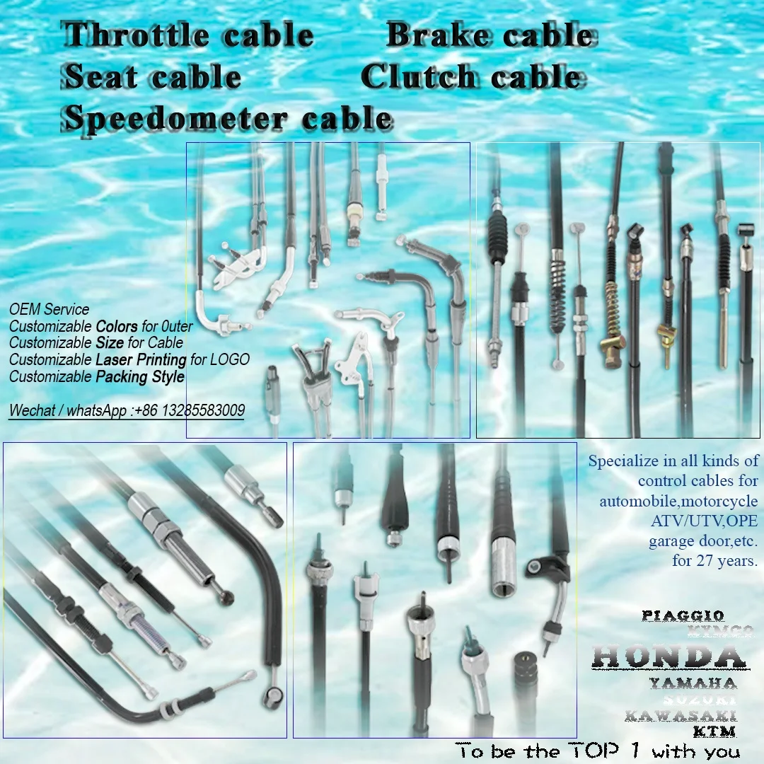 Genuine Motorbike Clutch Throttle Accelerator Cable For Motorcycle Honda Yamaha KYMCO KTM Harley Davidson