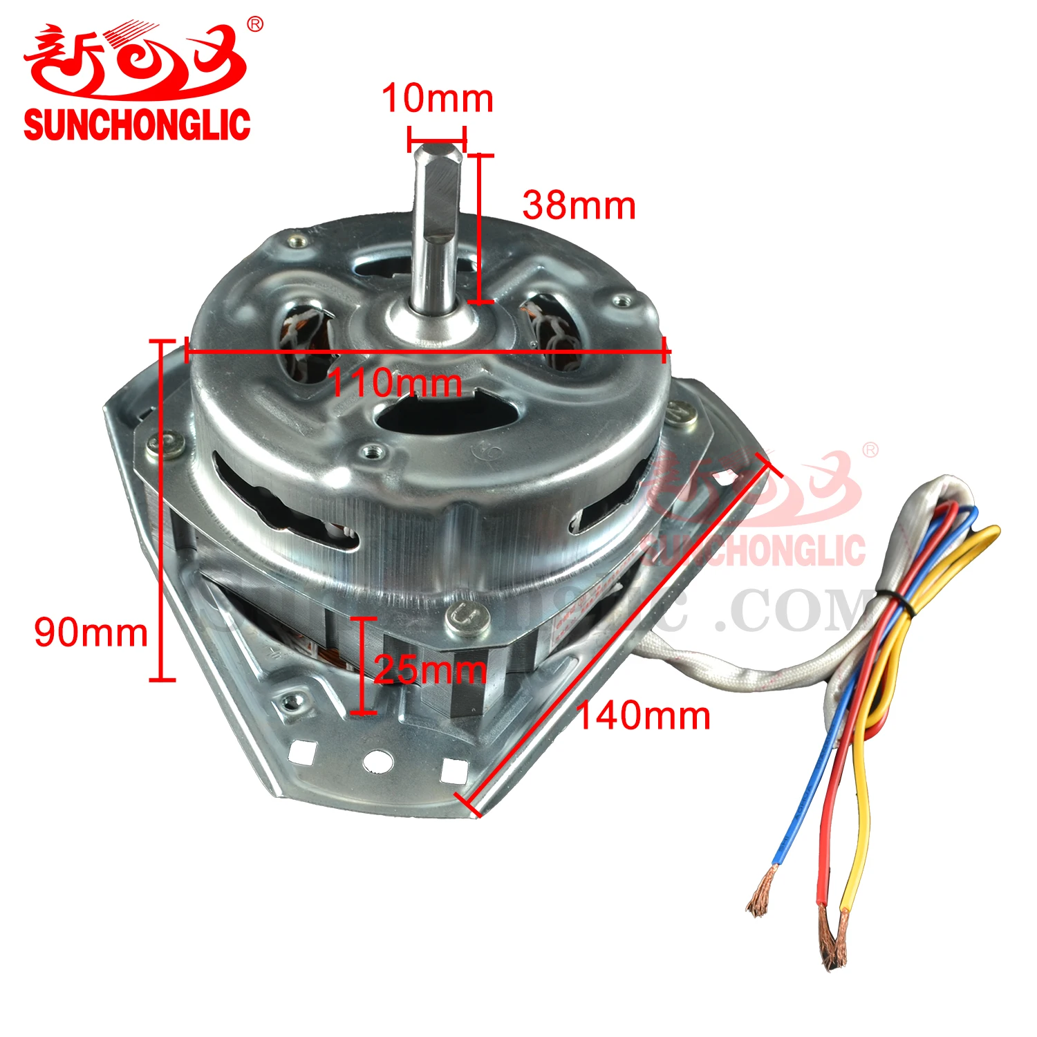 Sunchonglic 100W Universal Washing Machine Motor Type Spare Parts Spin Dehydration Motor for Single Automatic or Semi-automatic