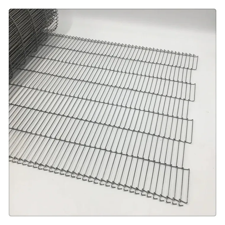 High temperature Food grade 304/316 stainless steel flat flex wire mesh conveyor belt for bread baking