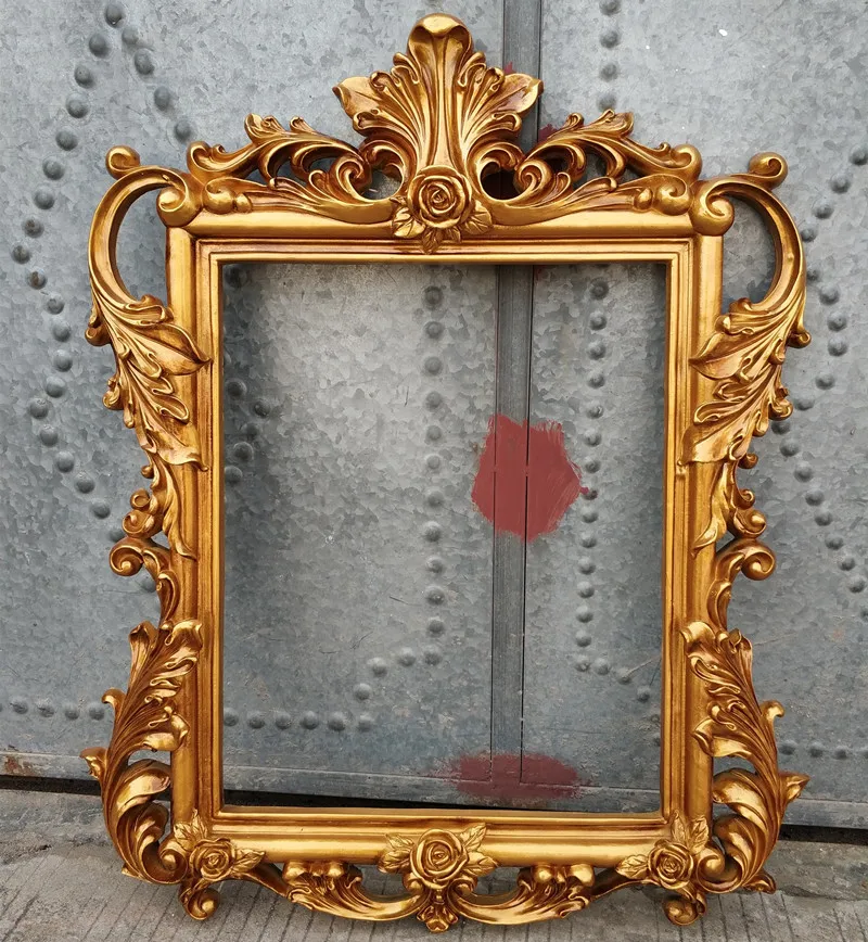 Wholesale Large Size Mirror Frame Gold Antique Polyurethane Mirror Frame