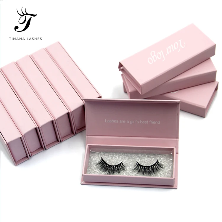  Пакеты lashes3d индивидуальная розовая коробка для ресниц