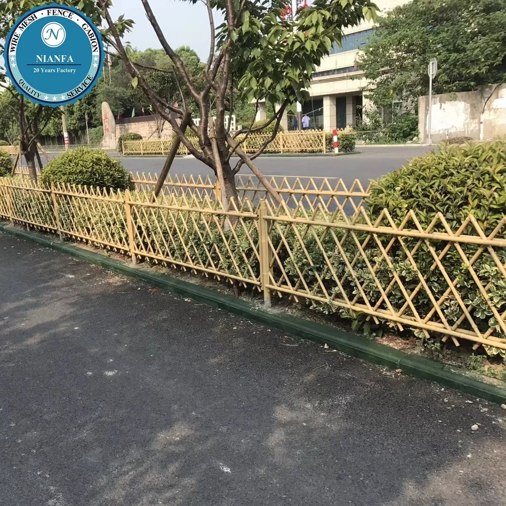 mill finish anti rust decoration metal fencing/ bamboo type garden used small fences flower bed protection iron fence