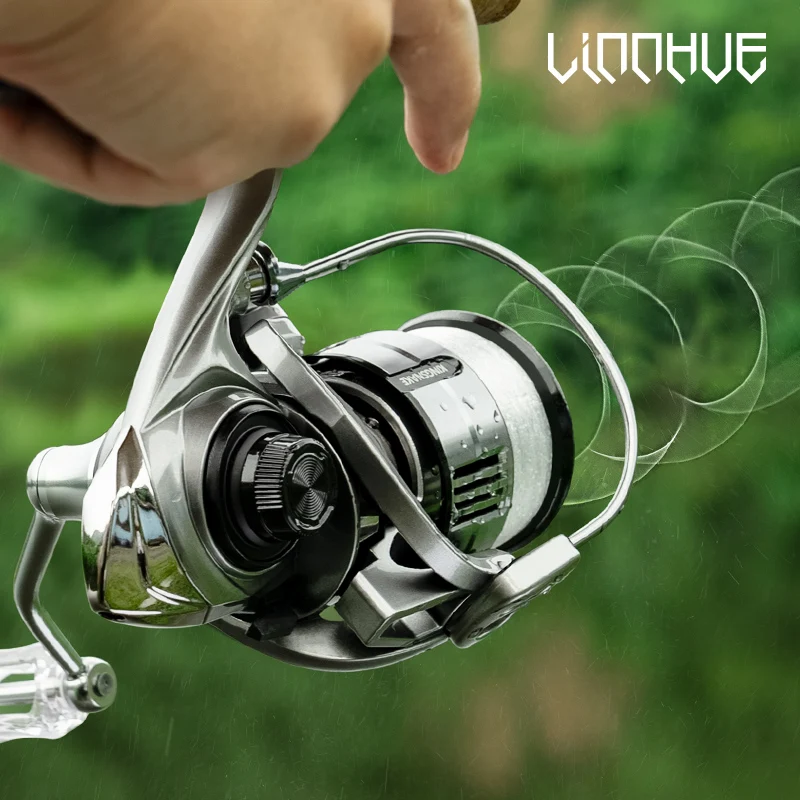 LINNHUE spinning fishing reel KS1500-2500 6+1 stainless steel bearing carbon fiber body ultralight fishing wheel spinning reel