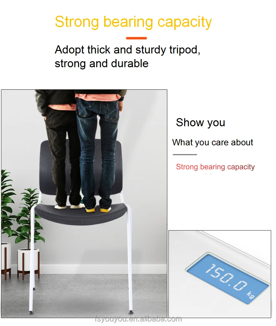 wholesale cheap adults Newest Stackable white black grey blue office Conference Waiting plastic chair