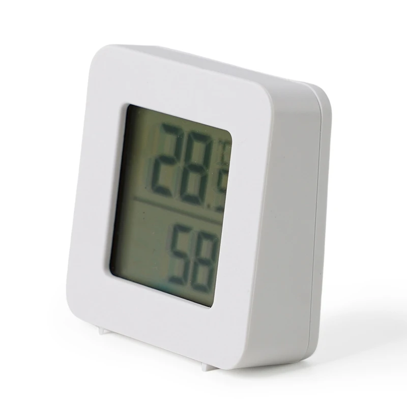 Mini Square Digital Thermometer and Hygrometer for Home and Office Use Cooking Friendly Plastic Household Thermometer