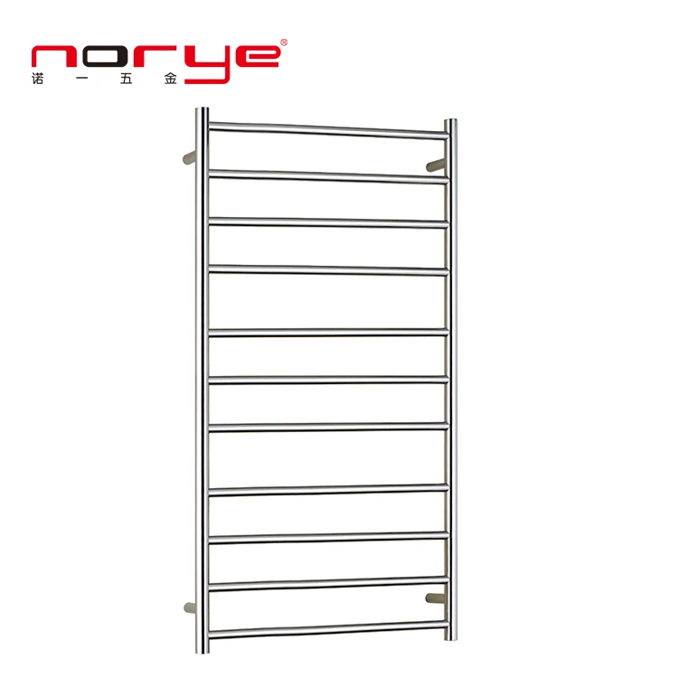 Bathroom wall heater Electric Heated Towel Rail Wall Mounted 304 Stainless Steel Heated Towel Warmer,11 Bars Drying Rack