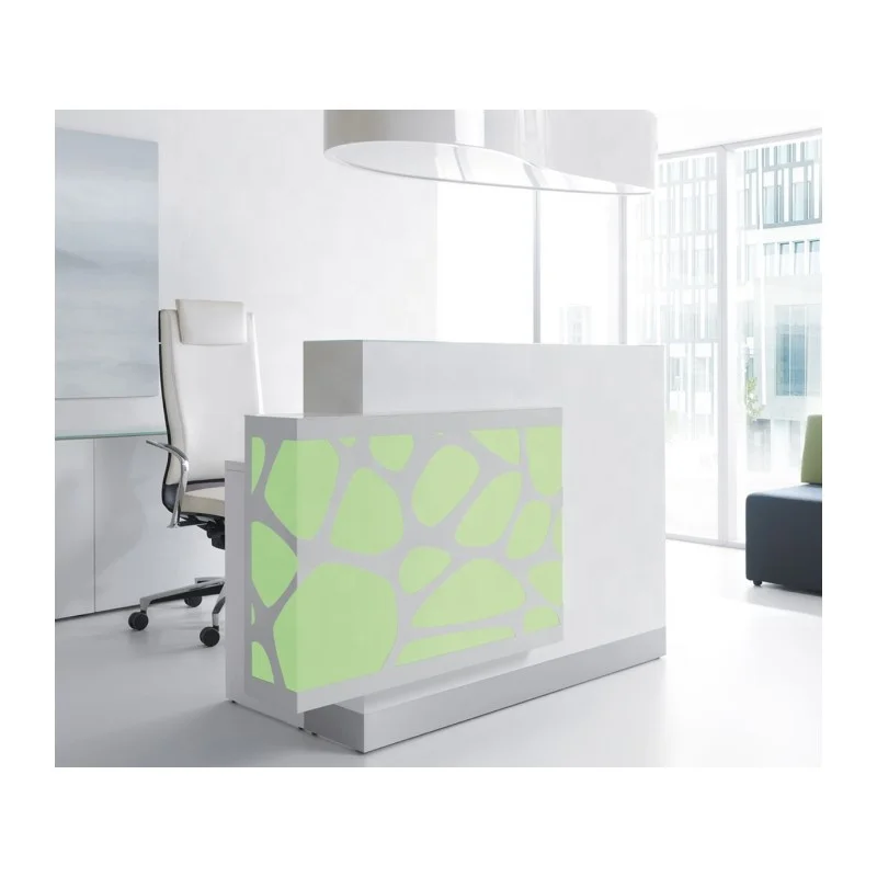 Office Receptionist Desk Interior Design Contemporary Translucent Marble Small Office Receptionist Desk With Green Light