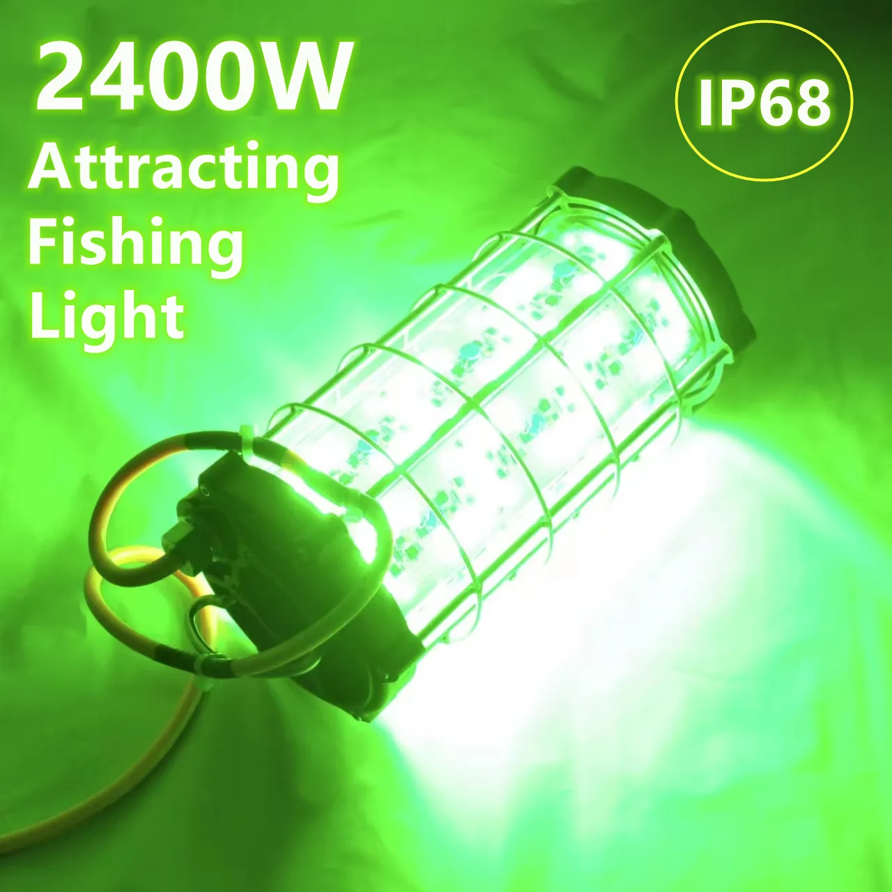 commercial 500w 1000w LED Underwater Light Finder Lure Bait Lamp 2400W White IP68 Night Fishing Light Fish Attracting design
