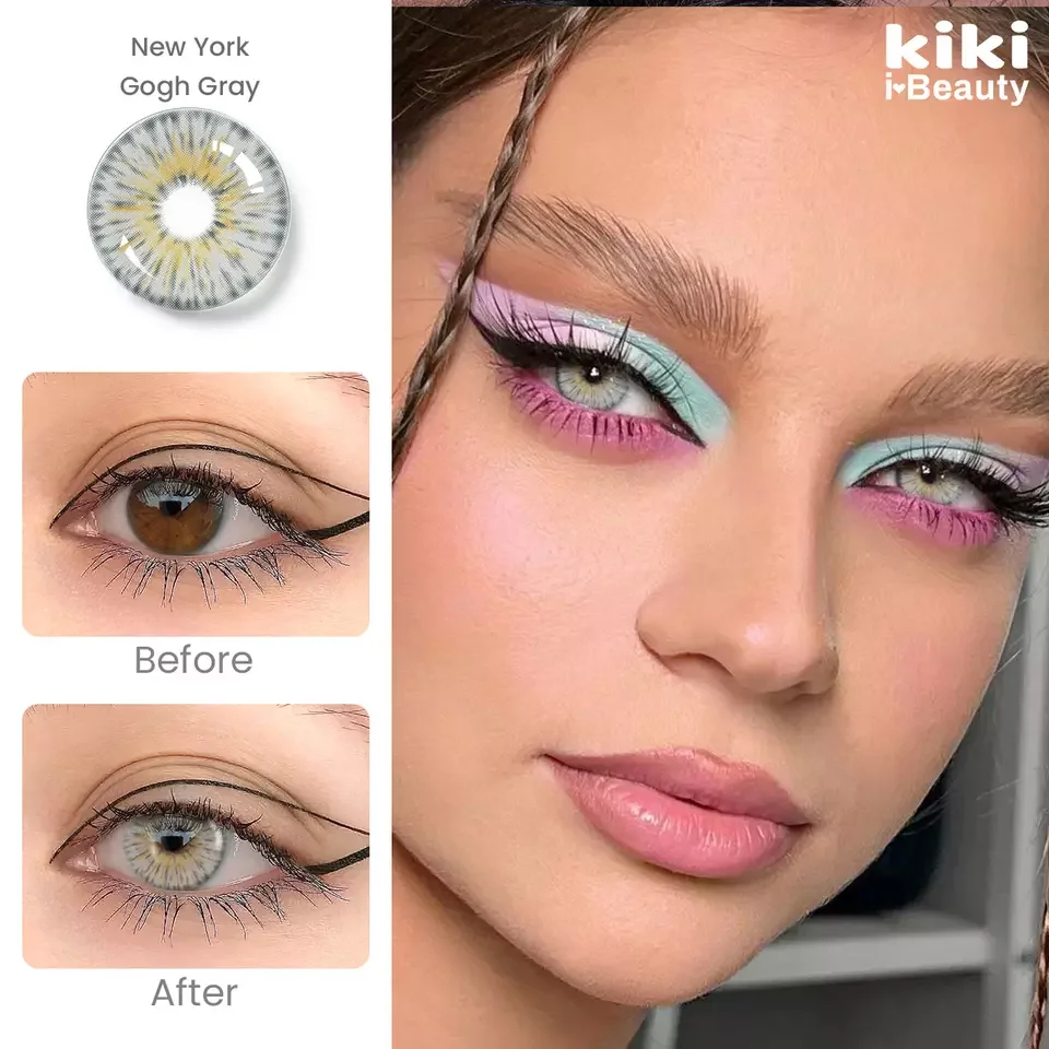 Контактные линзы NEW YORK girl 13 цветов самые Натуральные Косметические цветные контактные оптовая продажа