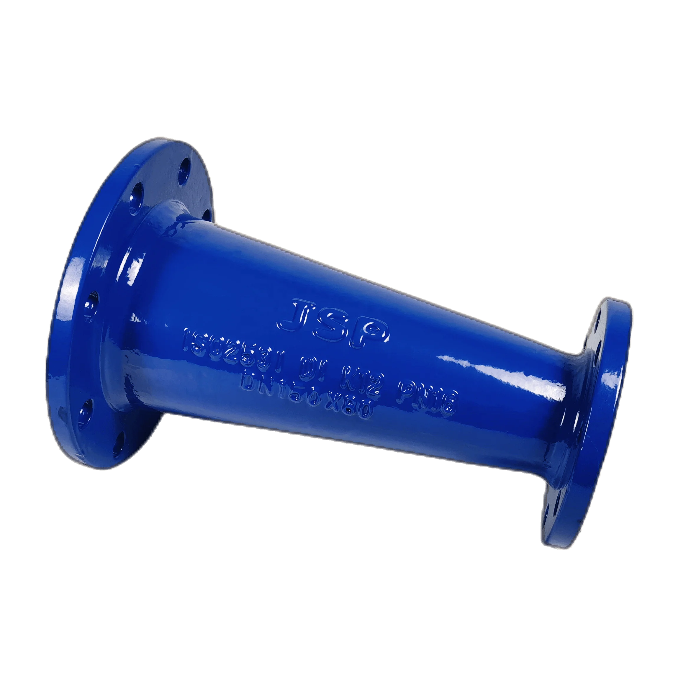 JSP Ductile Iron Pipe Fittings Double Flanged Taper Ductile Iron Pipe Fittings ISO2531EN545/598 Ductile Cast Iron Pipe Fittings