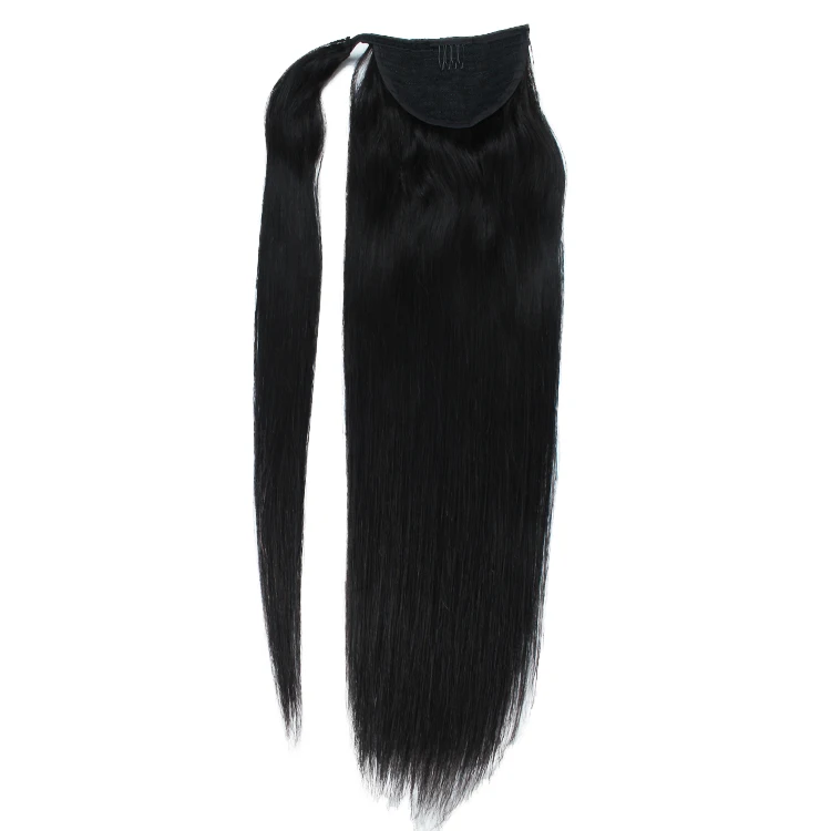 
Wrap ponytail hair extensions 100% virgin human cuticle aligned ponytail human hair  (62399614154)