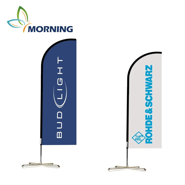 2.8m 3.4m distachable teardrop flag with custom logo flag with aluminum and fiberglass pole