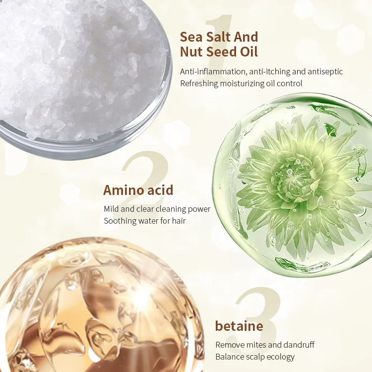 Label Private Wholesale Product Oem Hair-Repairing Hair Shampoo Silky Hair Amino Acid Shampoo For Wavy, Curly, Coily Hair