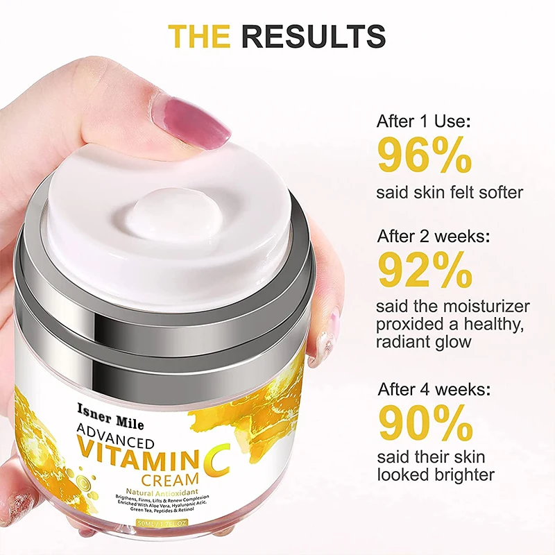 Natural Organic Vegan Vitamin C Brightening Whitening Anti-Wrinkle Cream