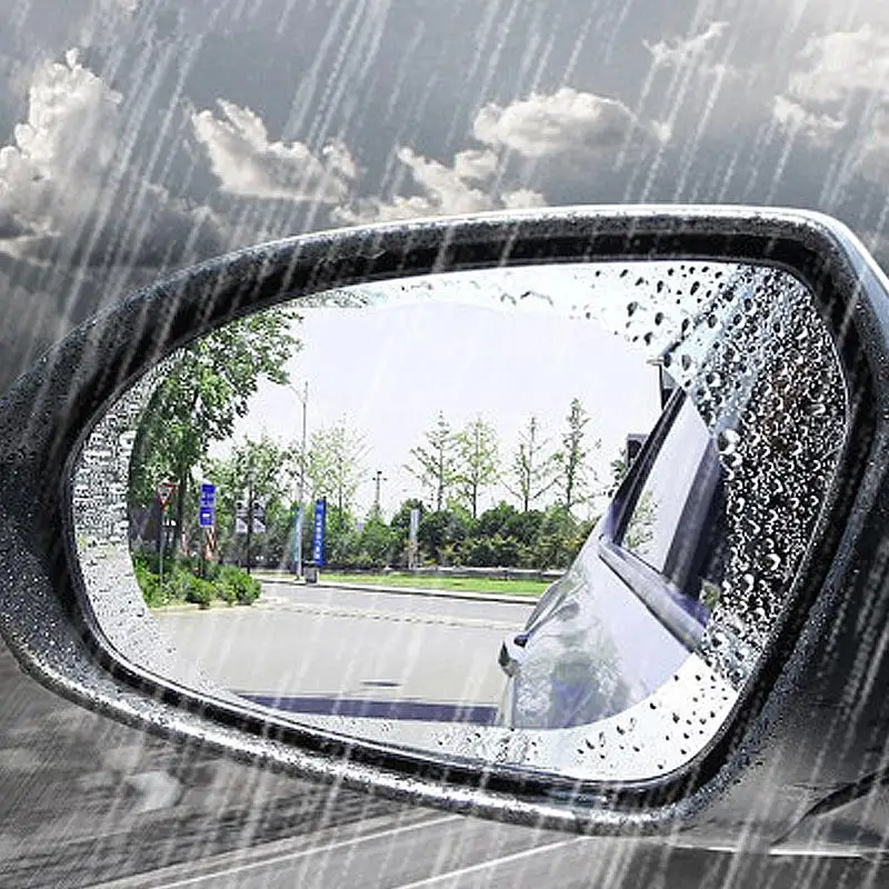Car Rearview Mirror Rainproof Film Waterproof Anti Fog Anti Scratch View Mirror Window Protector Clear Anti Fog Protective Film