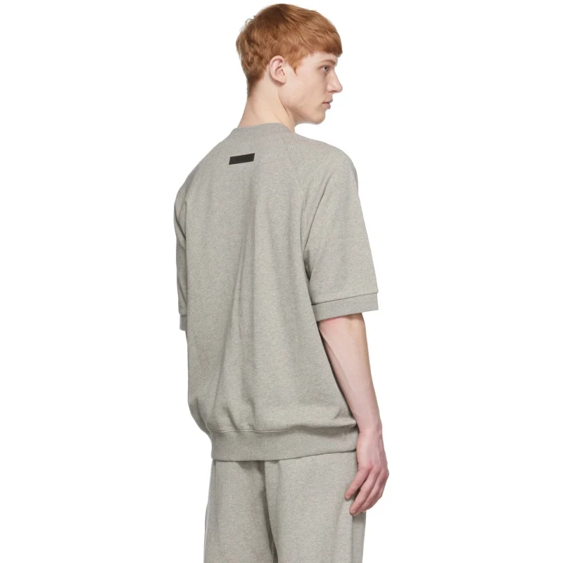 Wholesale Thick French Terry Fabric Short Sleeve Blank Casual T Shirt Men