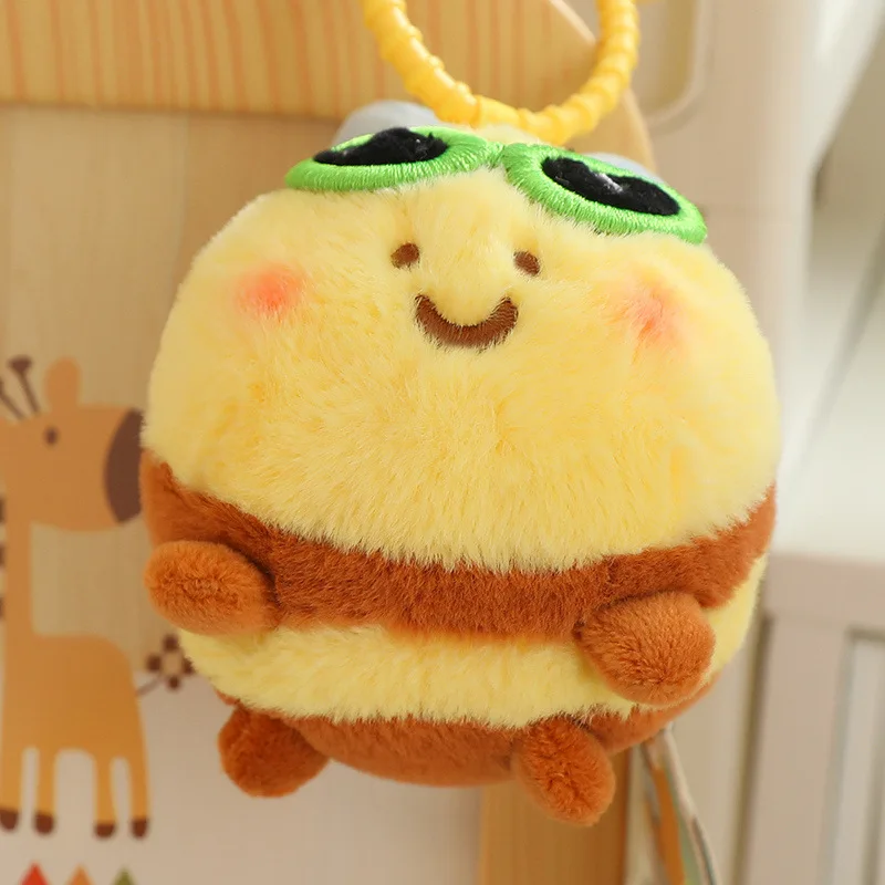 New net red cool bee series plush toy doll to children bag pendant keychain Qixi Festival gift