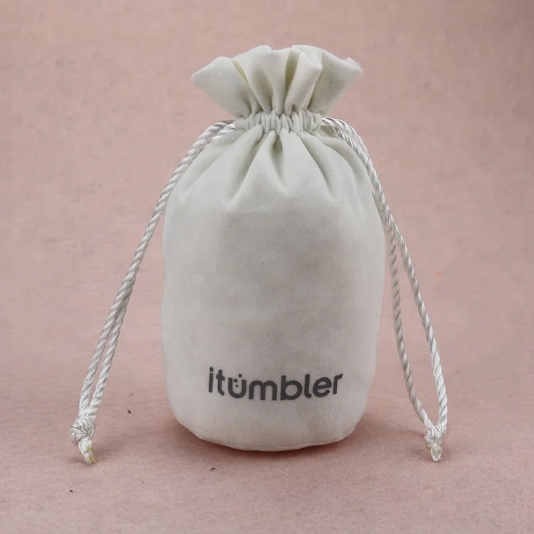 high quality bottle suede velvet packing  bag with round bottom