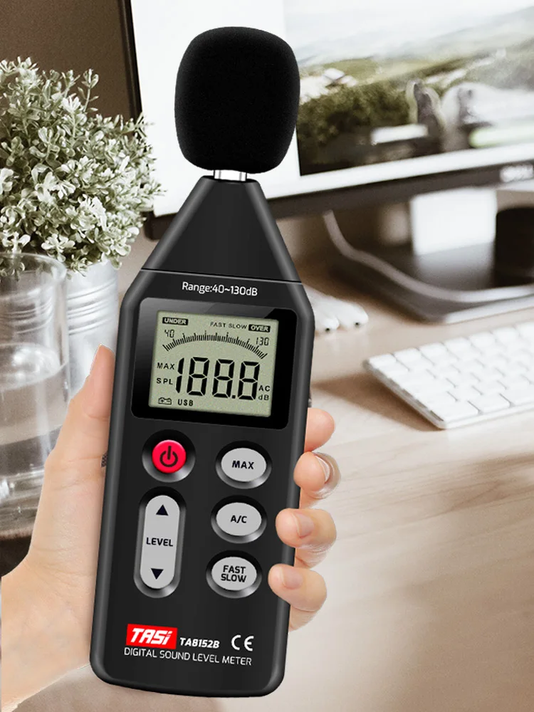 Цифровой измеритель уровня звука TASI TA8152B USB шумомер портативный децибел заводской скрытый Штатив 40 ~ 130