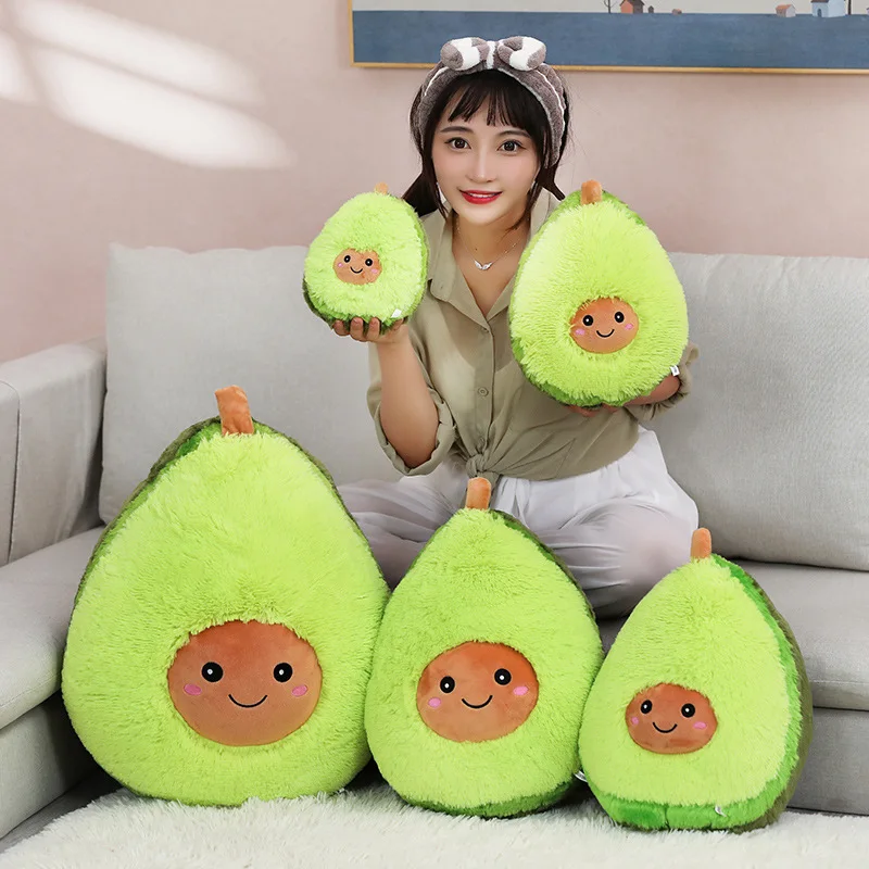 wholesale super soft fruit pillow cuddly avacado plush toy cute avacado plush pillow child gift sofa decoration