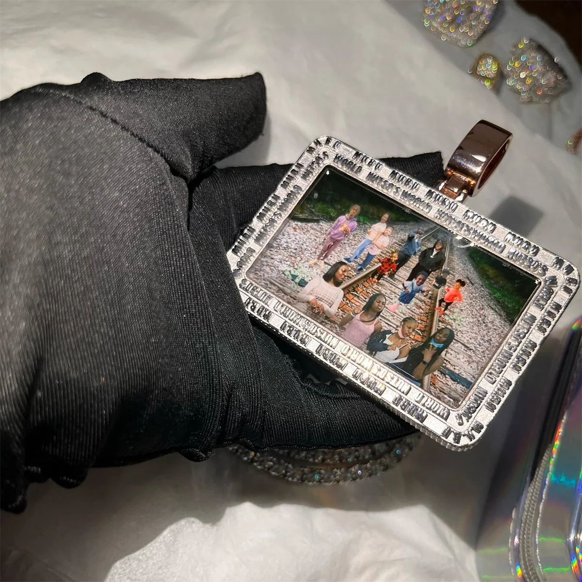 Custom photo pendant 925 silver high polishing custom pendant vvs moissanite pass diamond tester