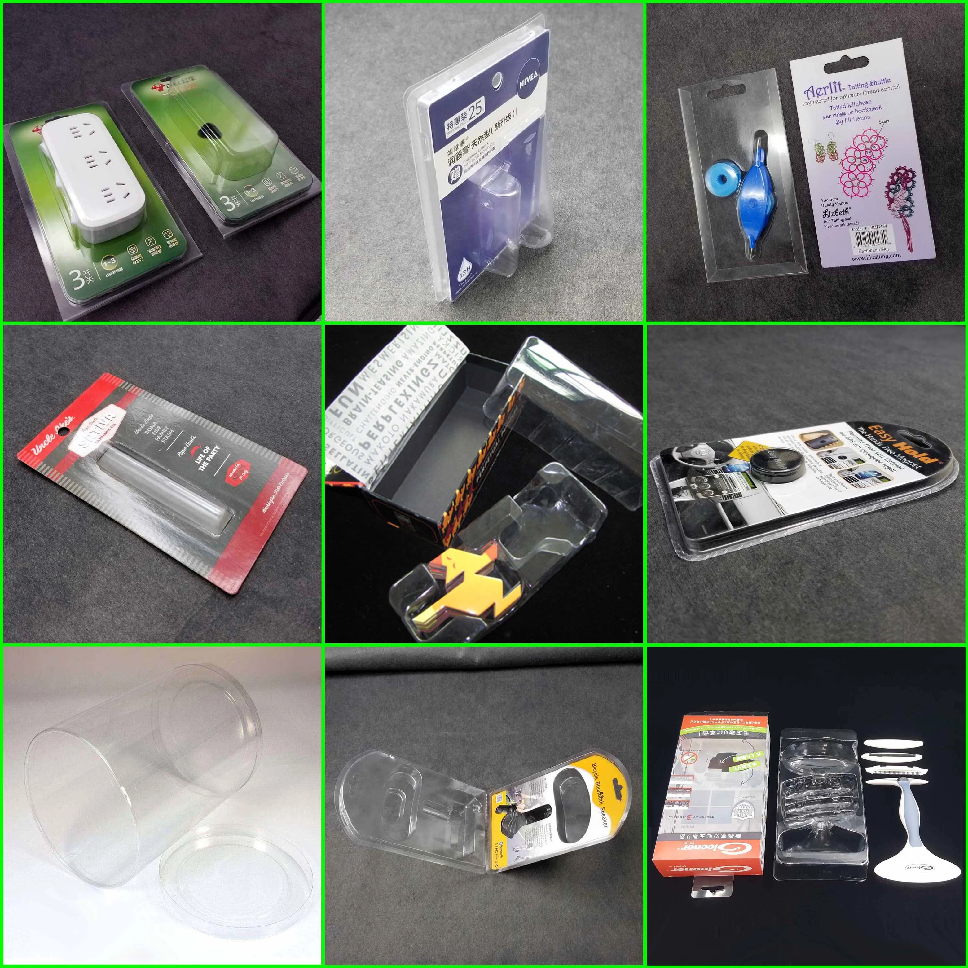 Plastic Blister Packaging Custom Disposable Plastic Clamshell Edgefold Blister Packaging