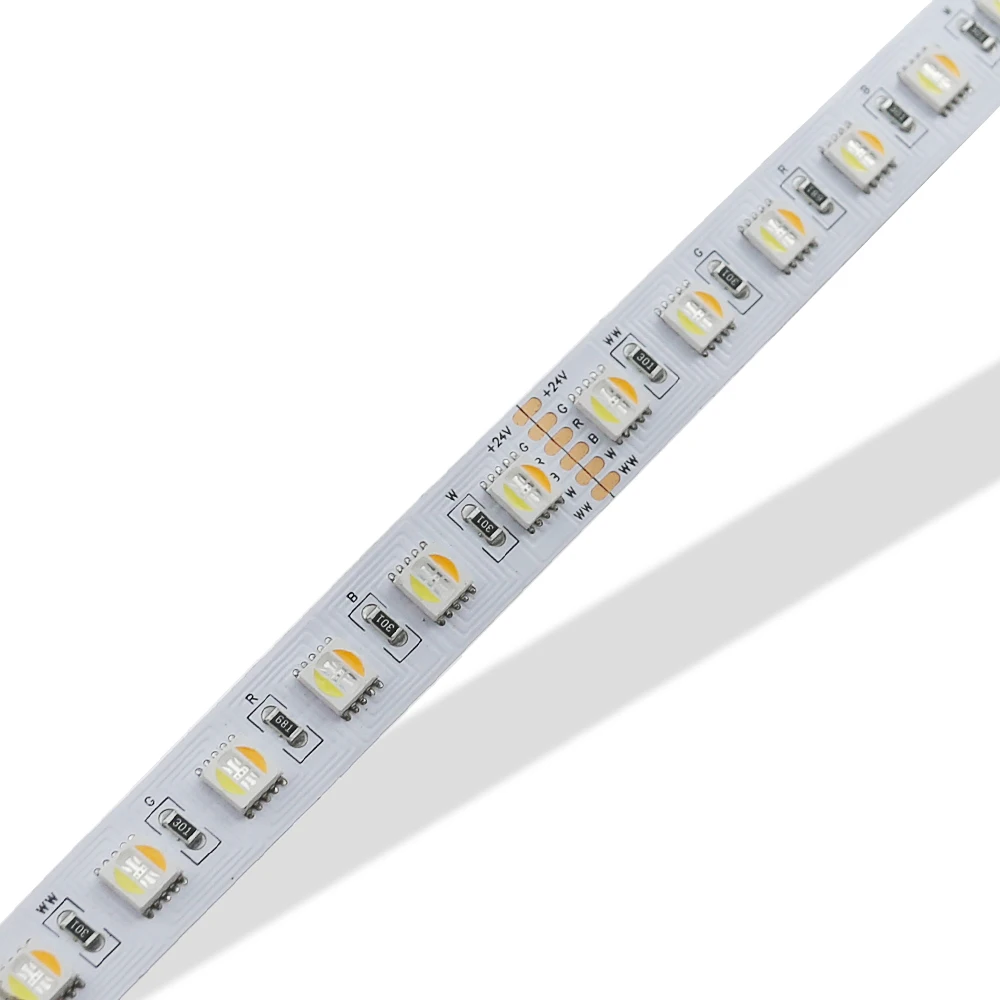 Полноцветная лента 5050 Rgbcct 60 72 84 96 120 светодиодов полоса 4 в 1 Гибкая Smd5050 12 в 24 В Rgbcw Rgbww Rgbw Rgb светодиодная полоса освещения