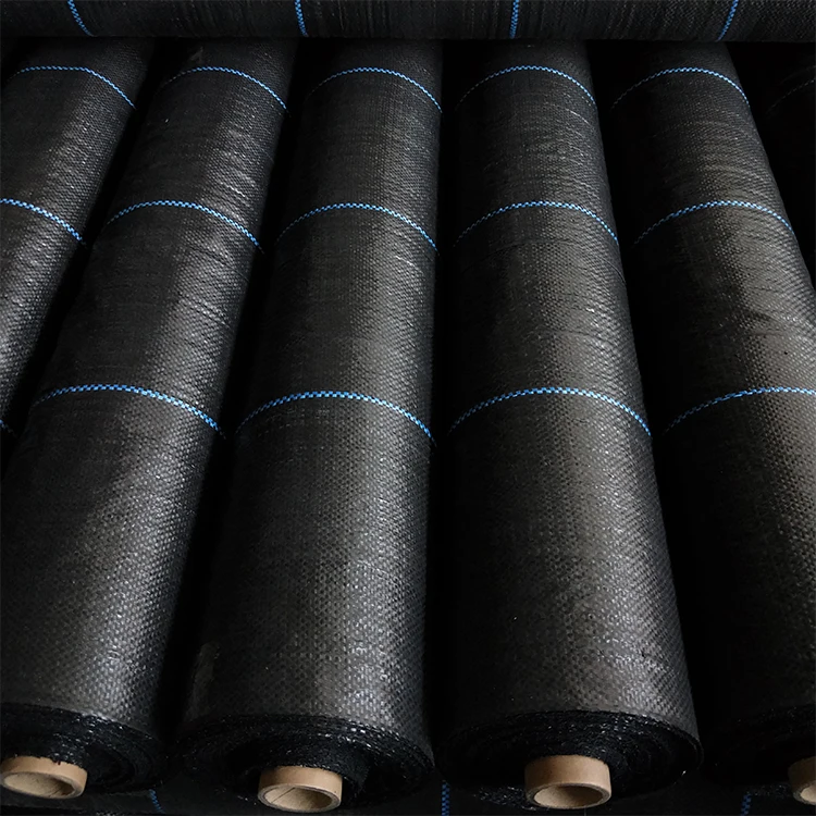 PP woven weed mat plastic ground cover black plastic mulch