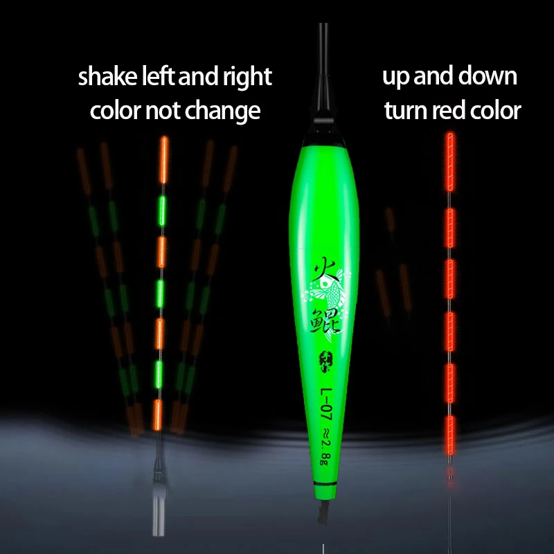 Gravity induction electronic fishing foam floats color changing luminous day and night fish float