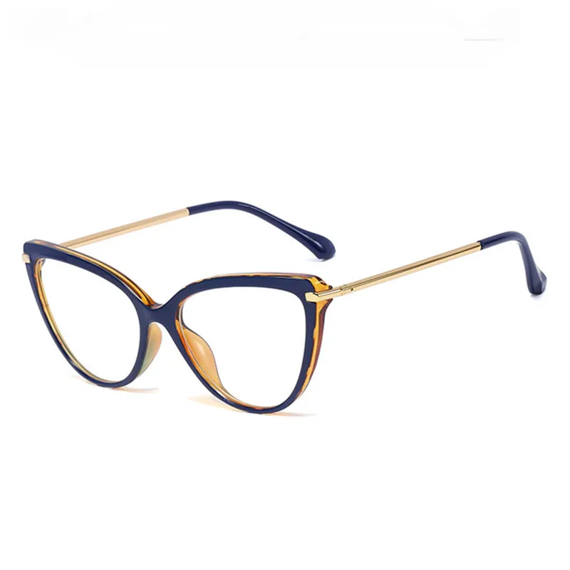 FDY93335 Free Sample Custom Made Eyeglass Frames Metal Optical Frame Anti Blue Light Blocking Glasses Women Men