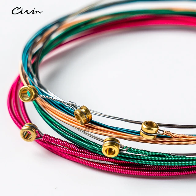 Wholesale Colorful Green Phosphor Bronze Acoustic Guitar Strings Cheap Guitar Strings In Stock