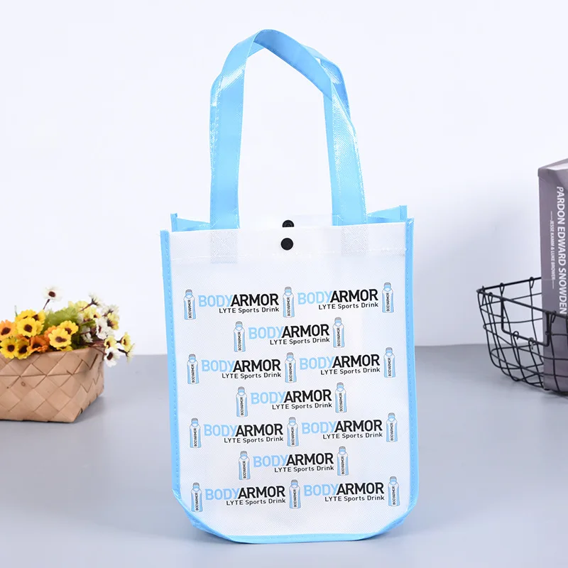 Custom Curved Corners Tote Laminated Non Woven Shopping bag Eco Tote Bag Pp Non Woven Bags