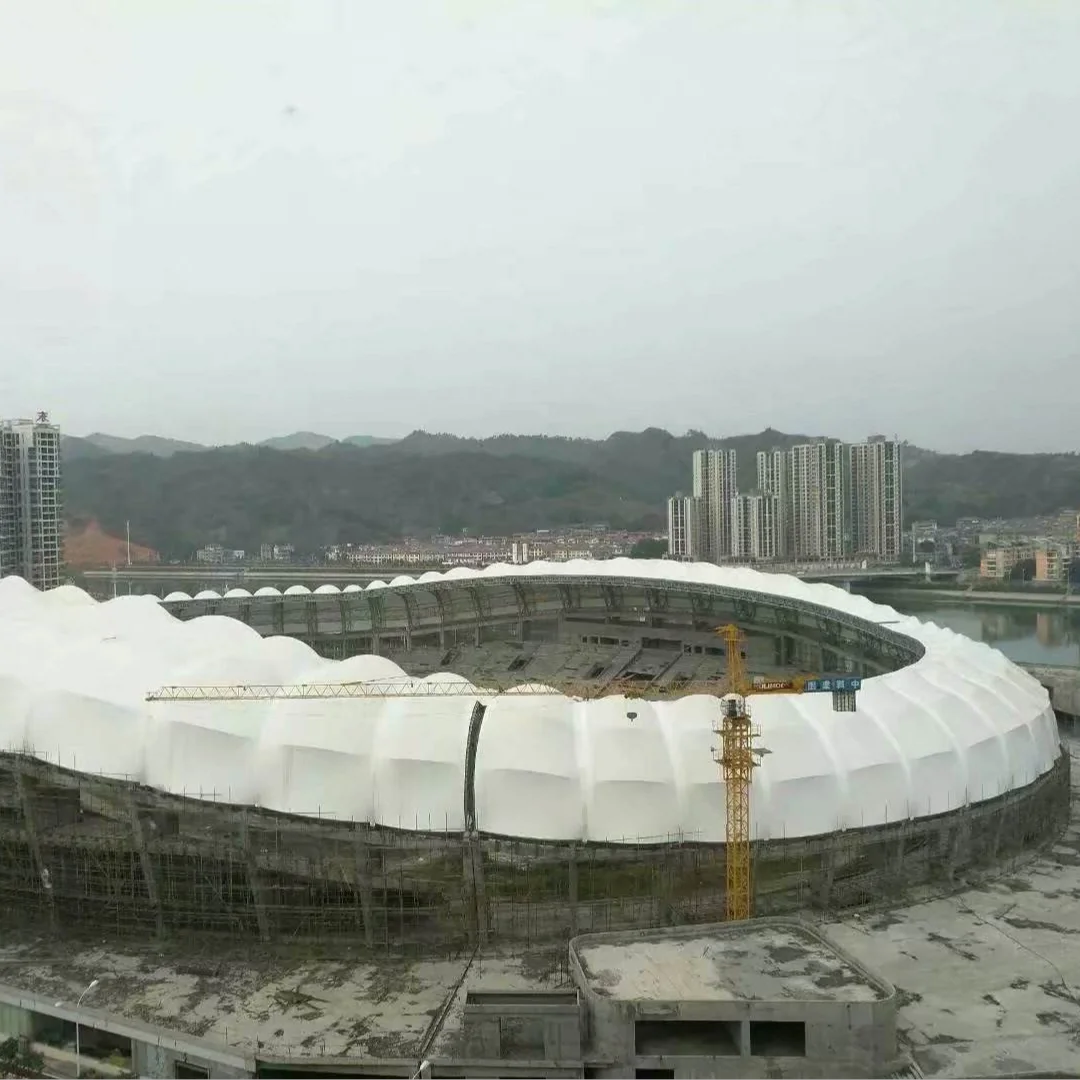 Modern Designed PTFE Tensile Fabric Architecture PVDF Membrane Structure for Outdoor Applications-for Stadium Halls and Hotels