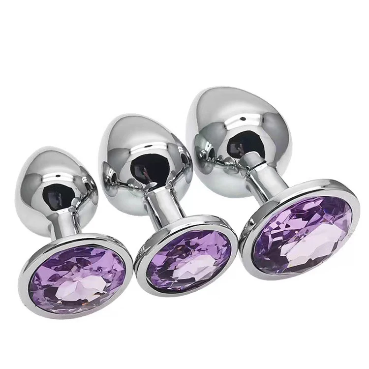 Original 3 Pcs Luxury Jewelry Design Fetish Stainless Steel Anal Butt Plug Unisex Masturbation Anal Stimulation Toy