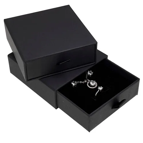 Custom Logo Premium Luxury Sliding Cover Rigid Cardboard Paper Gift Small Jewelry Drawer Box Packaging