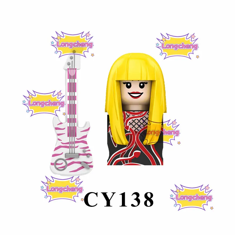 CY134-CY141 Popular Singers Toys Movie Building Blocks Mini Assembly Figs Bricks Collection Model Kid Toy Gift