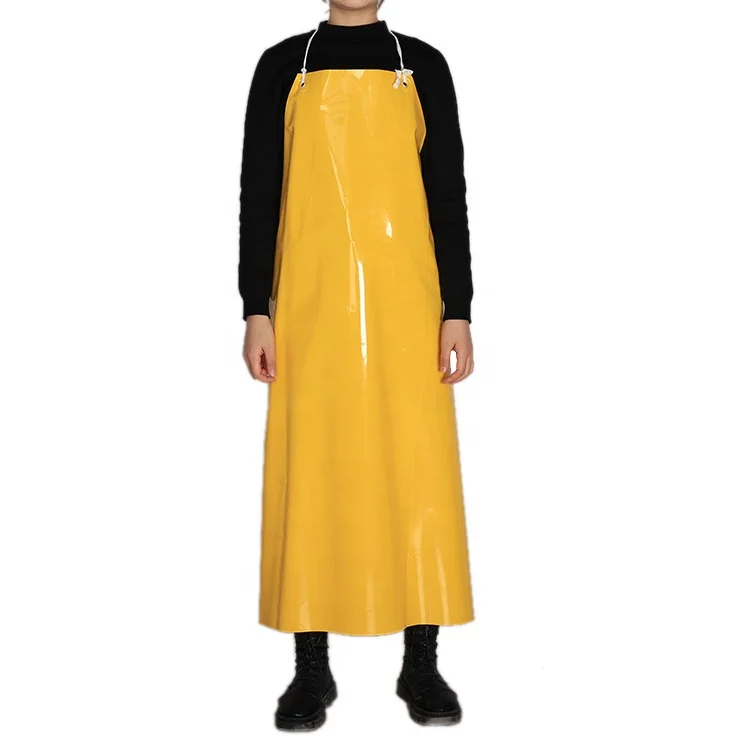 Waterproof Rubber Apron Butcher Dishwashing Chemical Oil Resistant Gardening Aprons For Cleaning Fish, Lab Work, Dog Grooming