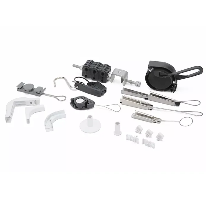 Plastic Metal Material FTTH Drop Cable Clamp Anchoring Clamps Cable Fitting