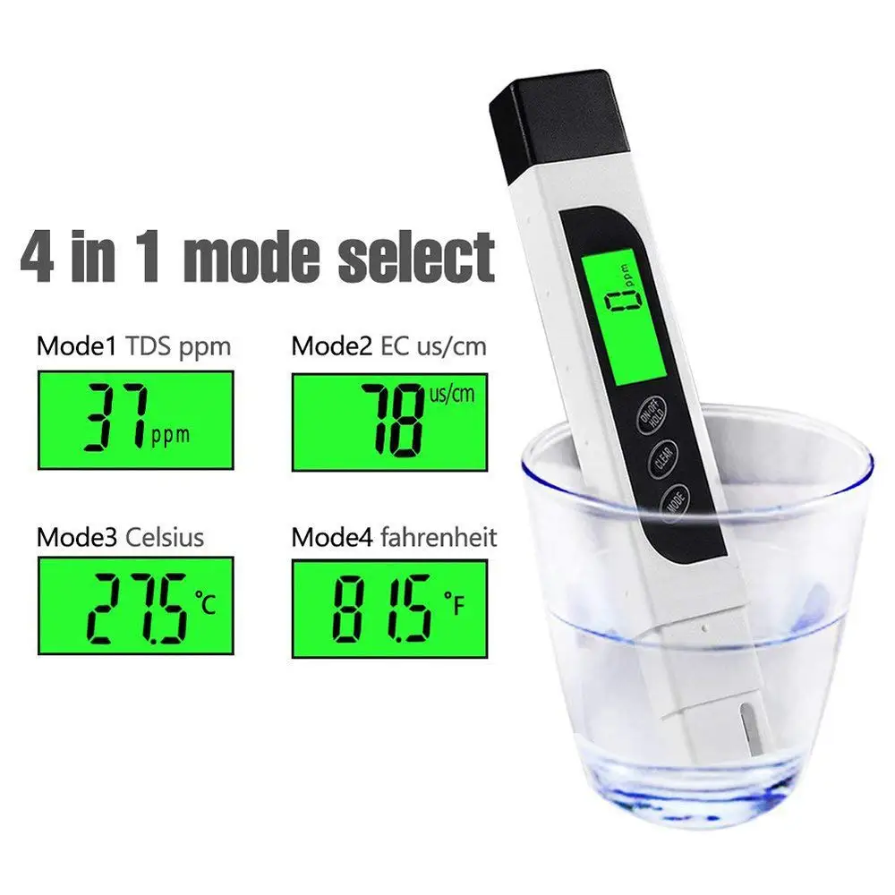Hot Sale 3-in-1 Digital Water Tester Portable EC Water Quality Meter Smart Home Product Multi-Parameter TDS Meter