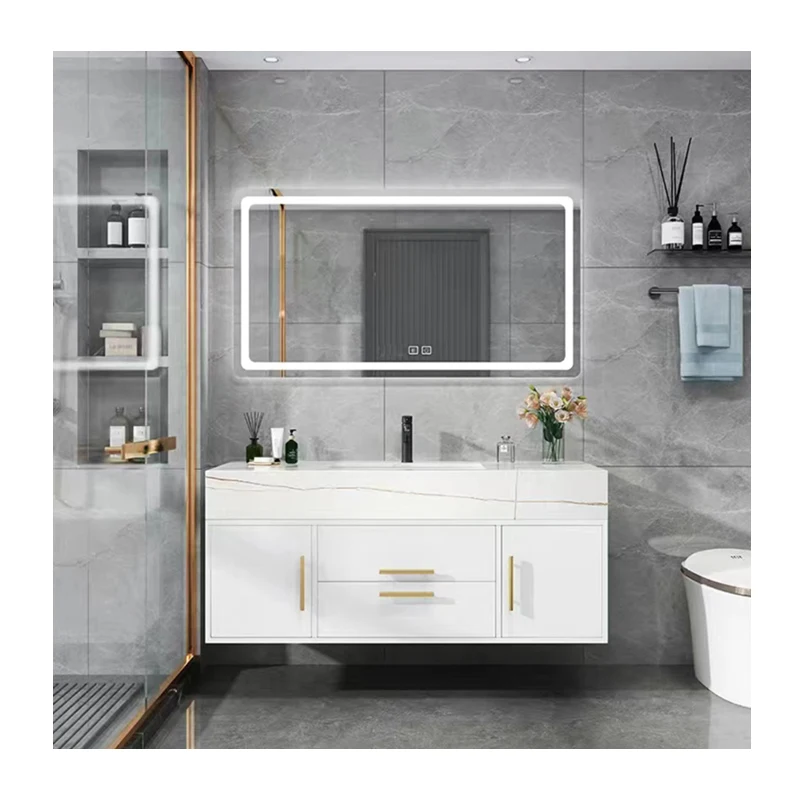 modern vanity bathroom furniture 24 inch unit cabinet sink washing basins designs wood smart home cabinet wall mirror cabinets