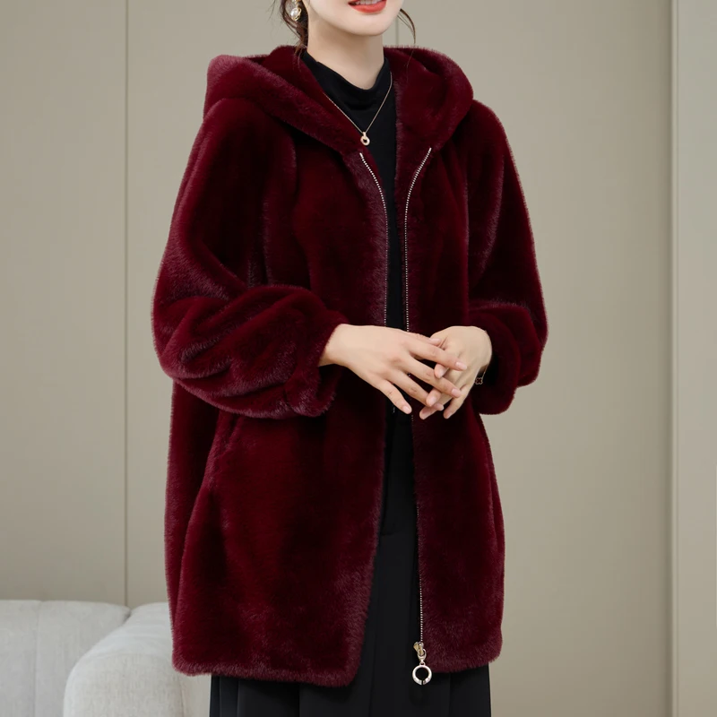 Wholesale Women Winter Clothes New Plus Size Coats For Ladies Fur Winter Coat Mink Women Mink Fur Coats For Women