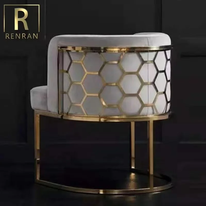 Европейский французский датский элегантный удобный одинарный уникальный бархатный стул из нержавеющей стали фиолетового цвета кресло для отдыха диван