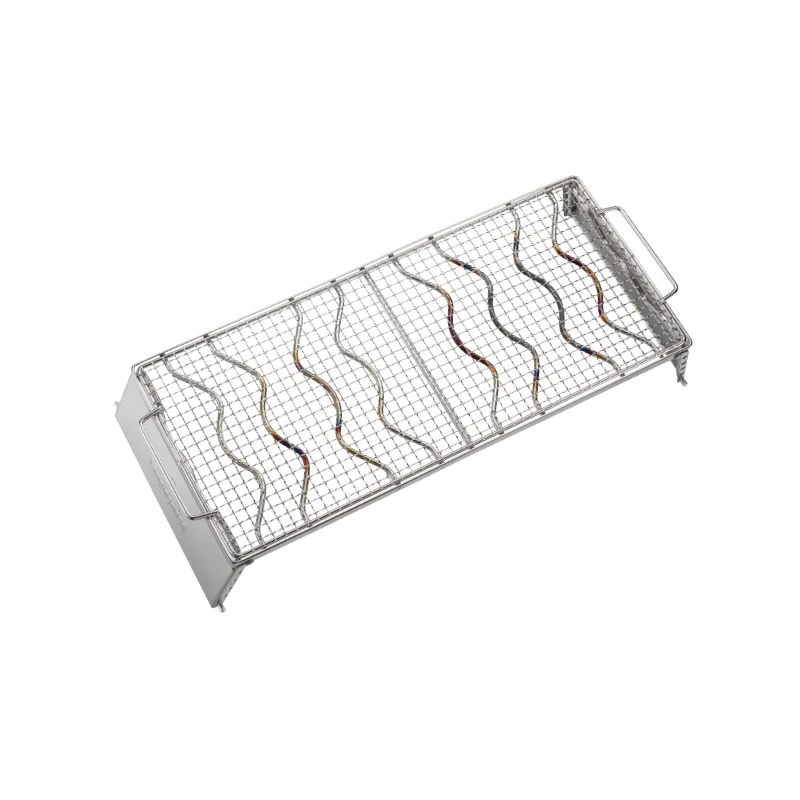 portable Camping outdoor wire mesh rack net mesh nonstick bbq grill grate grid stainless steel folding bbq grill grate grid