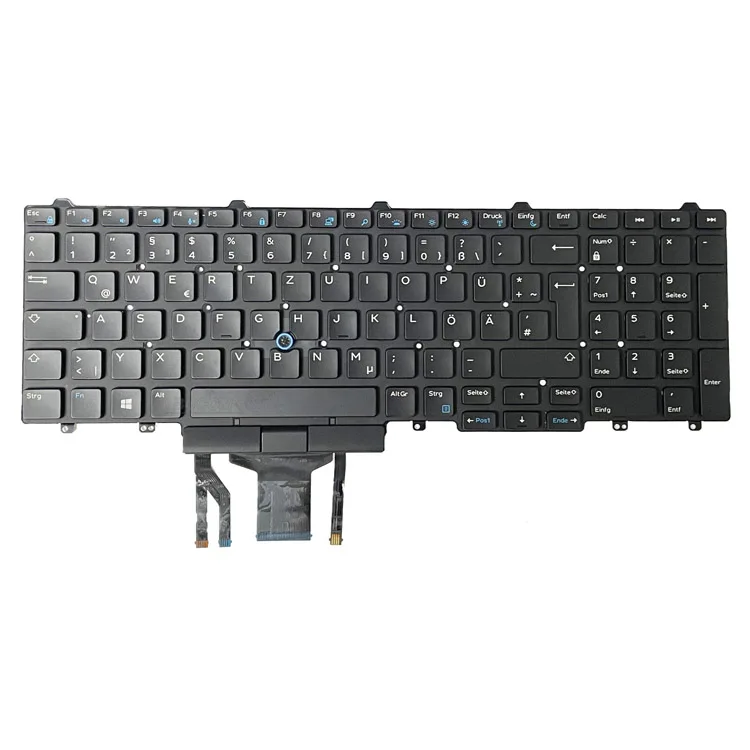 GR German Layout Laptop keyboard for DELL Latitude 5550 E5550 E5570 5580 Keyboard With backlight with pointer