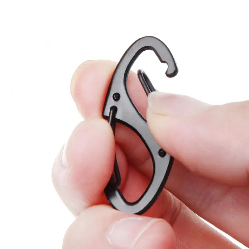 silicone 8 Shape Carabiner Mini EDC Keychain Portable Outdoor Hook Hang Buckle Clasp Hook Keychain