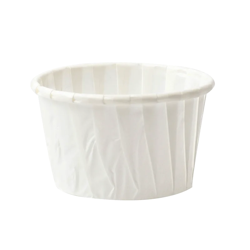 Handmade Single Wall Mini White Bio-Degradable PE Coated Snack Sauce Craft Paper Cup Personalised