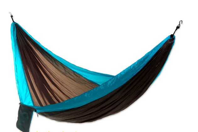 Colorful Modern Portable Hanging Canvas Hammock Bed for Outdoor Camping & Park Use Includes Stand